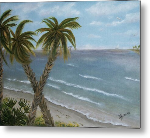 River Metal Print featuring the painting Banana River by Dawn Harrell