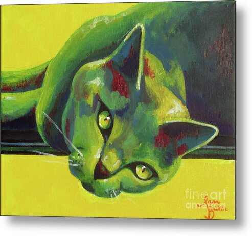 Pet Metal Print featuring the painting BB Kiddo by Sara Becker