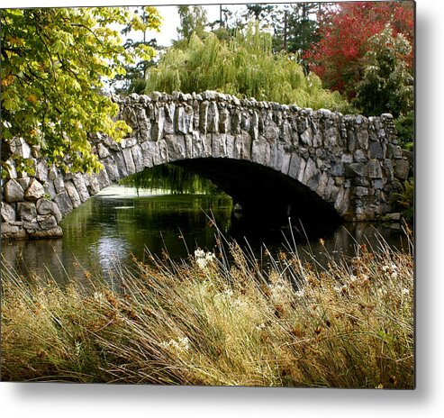Bridge Metal Print featuring the photograph Beacon Hill Park by Sonja Anderson