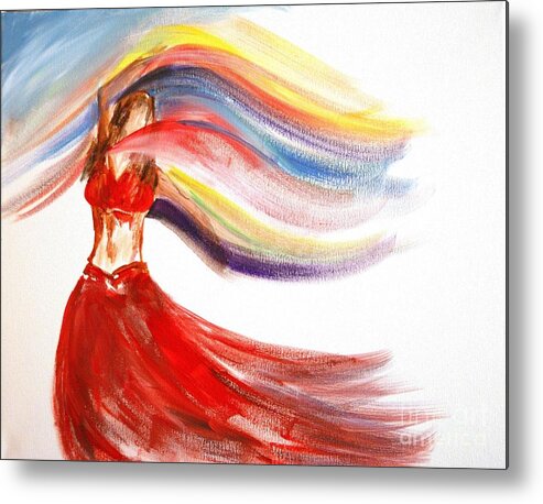 Belly Dancers Metal Print featuring the painting Belly Dancer 2 by Julie Lueders 