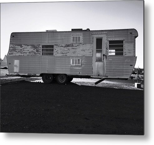 Black And White Metal Print featuring the photograph Better Days On Route 66 by Brad Hodges