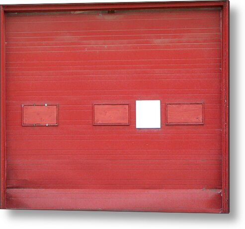 Door Metal Print featuring the photograph Big Red Door with Accent by Ben Freeman