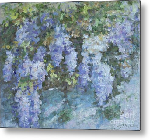 Flowers Metal Print featuring the painting Blossoms On The Bough by Jerry Fresia