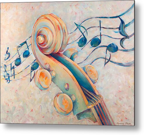Music Metal Print featuring the painting Blue Notes by Susanne Clark