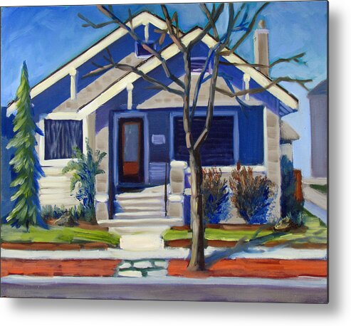 Boise Metal Print featuring the painting BOISE Ridenbaugh St by Kevin Hughes