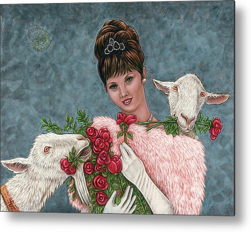 Beauty Metal Print featuring the painting Bouquet by Holly Wood
