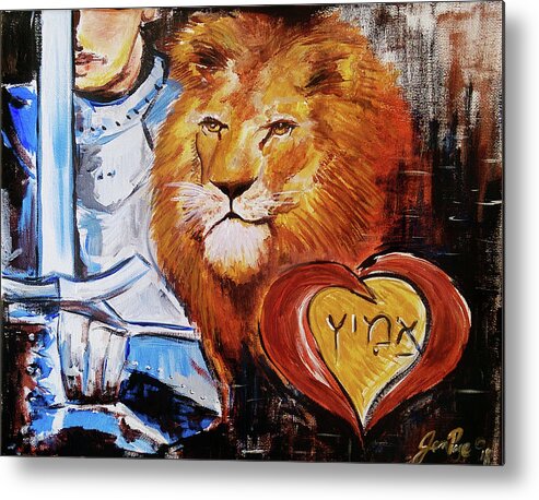 Jennifer Page Metal Print featuring the painting Brave Heart by Jennifer Page