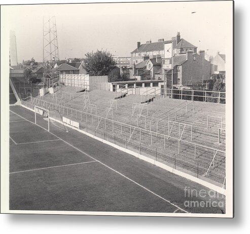  Metal Print featuring the photograph Brentford - Griffin Park - Ealing Road End 1 - September 1968 by Legendary Football Grounds