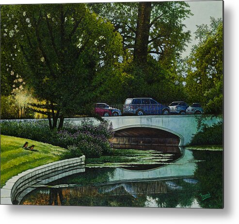 Forest Park Metal Print featuring the painting Bridges of Forest Park V by Michael Frank