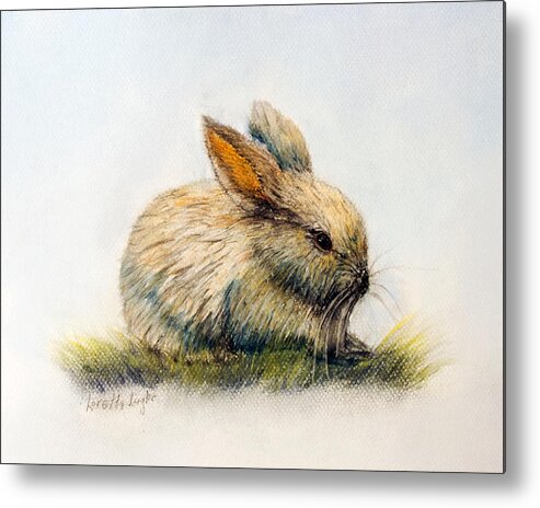 Rabbit Metal Print featuring the painting Bunny by Loretta Luglio