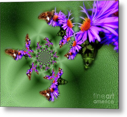 Butterflies Metal Print featuring the photograph Butterflies Abstract by Smilin Eyes Treasures