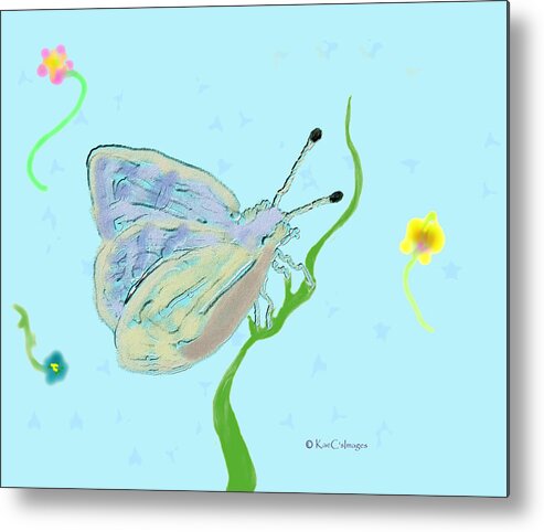 Butterfly Metal Print featuring the digital art Butterfly Allusion by Kae Cheatham