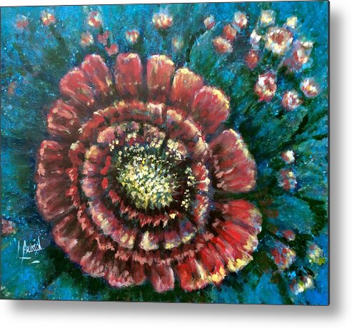 Flowers. Garden.cactus Metal Print featuring the painting Cactus # 2 by Laila Awad Jamaleldin