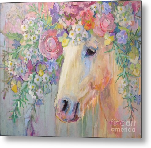 Camargue Metal Print featuring the painting Camargue Peace by Kimberly Santini