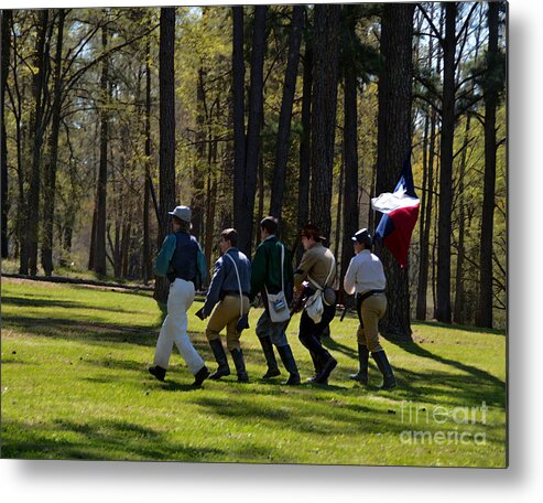 Camp Ford Metal Print featuring the photograph Camp Ford Civil War Soldiers by Catherine Sherman