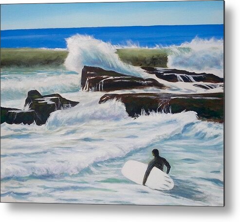 Surfing Metal Print featuring the painting Campus entry by Jeffrey Campbell