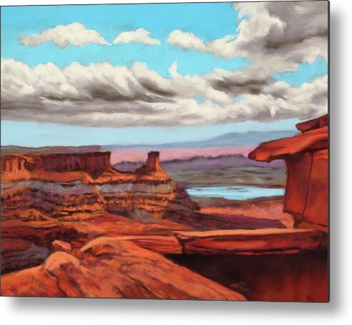 Landscape Metal Print featuring the painting Canyonlands Vista by Sandi Snead