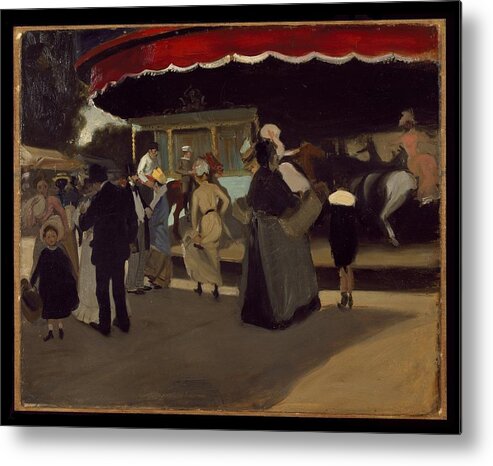 Carrousel Metal Print featuring the painting Carrousel by MotionAge Designs
