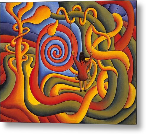  Kenny Metal Print featuring the painting Celtic Dream Garden by Alan Kenny