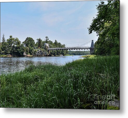 Deer Island Metal Print featuring the photograph Chain Bridge by Steve Brown