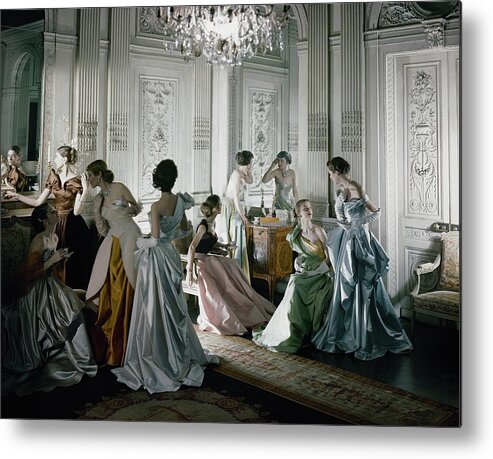 Antique Metal Print featuring the photograph Charles James Gowns by Cecil Beaton