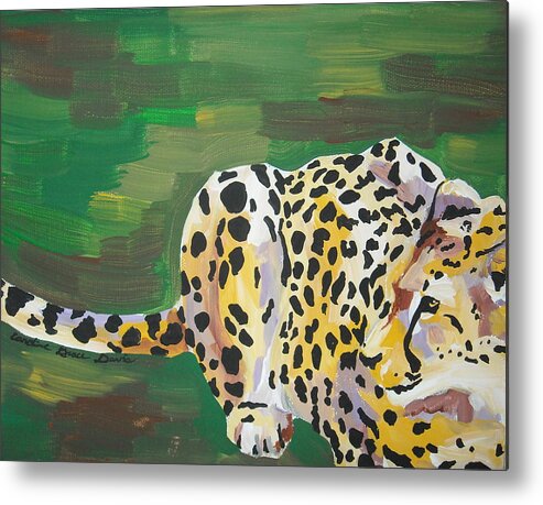 Cheetah Metal Print featuring the painting Cheetah by Caroline Davis