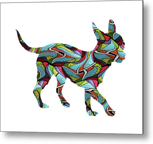 Chihuahua Metal Print featuring the digital art Chihuahua Spirit Glass by Gregory Murray