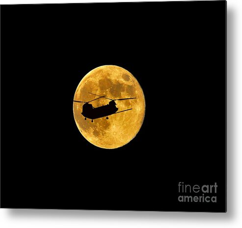 Chinook Metal Print featuring the photograph Chinook Moon Color .png by Al Powell Photography USA