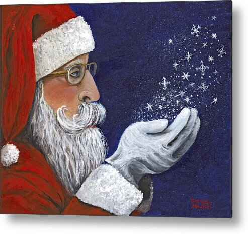 Person Metal Print featuring the painting Christmas Wish by Darice Machel McGuire