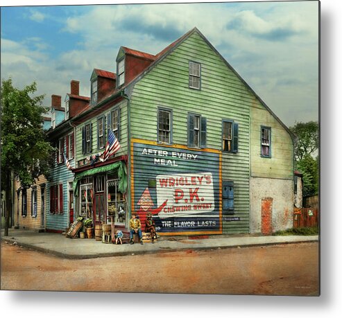 501 Caroline Street Metal Print featuring the photograph City- VA - C and G Grocery Store 1927 by Mike Savad