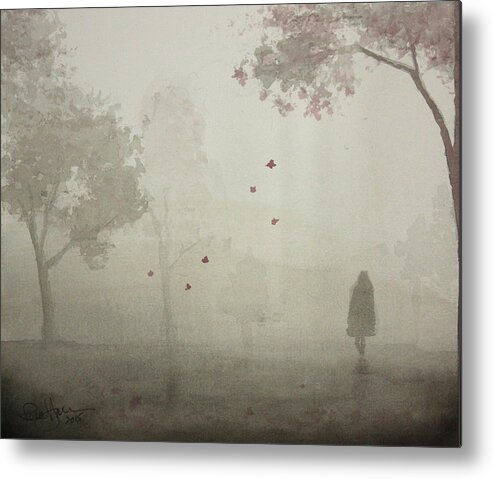 Fog Metal Print featuring the painting Closure by Rachel Bochnia