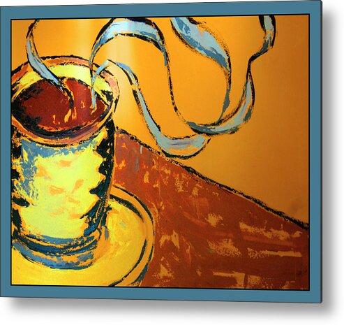 Mural Metal Print featuring the photograph Coffee Cup Abstract by Rianna Stackhouse