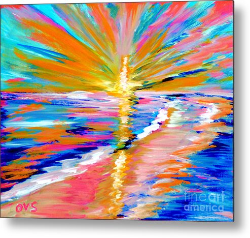 Sale Metal Print featuring the painting Collection ART for HEALTH and LIFE. Painting 5. ENERGY of LIFE by Oksana Semenchenko