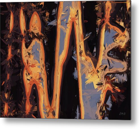 Abstract Metal Print featuring the digital art Color Abstraction XLI by David Gordon