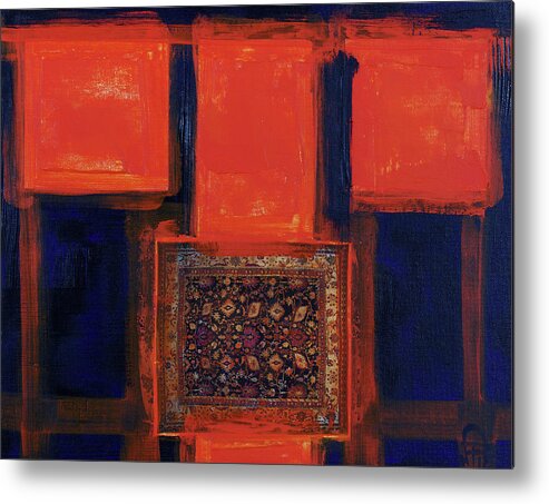 Abstract Painting Metal Print featuring the painting COMPOSITION ORIENTALE No 6 by Walter Fahmy