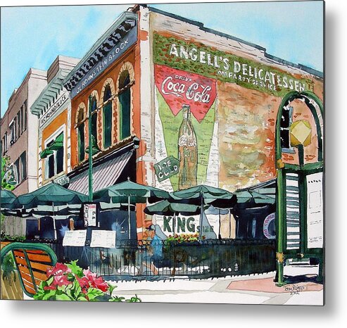 Watercolor Metal Print featuring the painting Coopersmith's Again by Tom Riggs