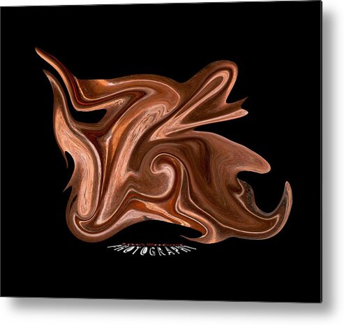 Distort Metal Print featuring the digital art Copper Dream Transparency by Robert Woodward