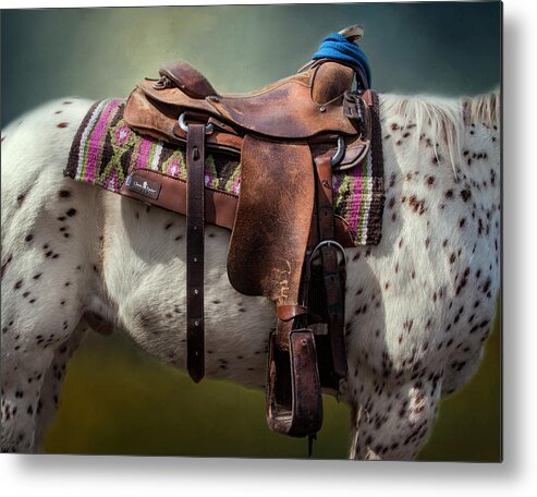 America Metal Print featuring the photograph Cowgirl Saddle by David and Carol Kelly