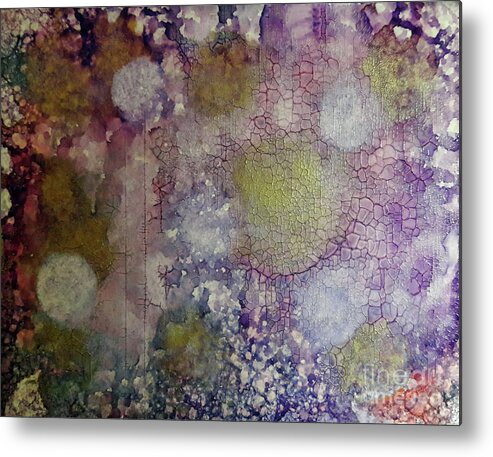 Alcohol Metal Print featuring the painting Cracked Lights by Terri Mills