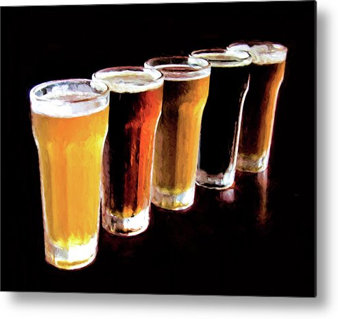 United States Metal Print featuring the mixed media Craft Beers by Dennis Cox Photo Explorer