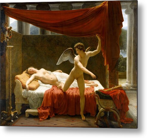 Francois-edouard Picot Metal Print featuring the painting Cupid and Psyche by Francois-Edouard Picot