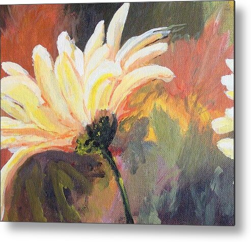 Daisy Metal Print featuring the painting Daisy 2 of 3 Triptych by Susan Fisher