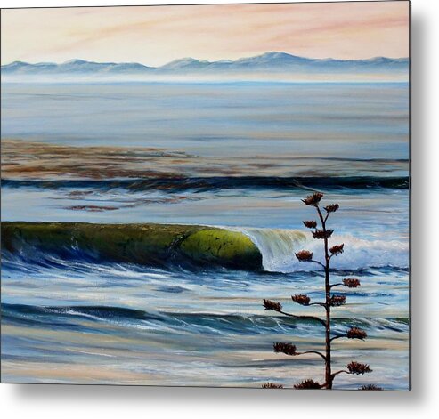 Devereux Point Metal Print featuring the painting Dawn Patrol Devereux Point by Jeffrey Campbell