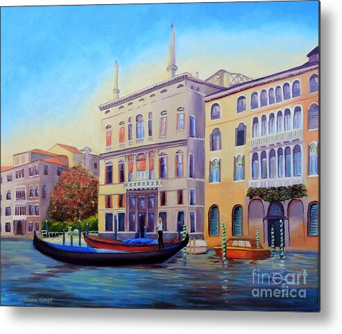 Art Metal Print featuring the painting Daybreak at Venice by Shelia Kempf