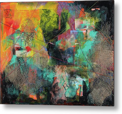 Colorful Metal Print featuring the painting De Profundis by Lee Beuther