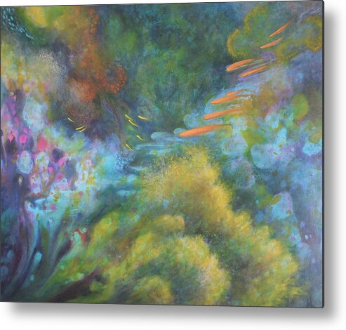 Deep Sea Metal Print featuring the painting Deep Sea by Marc Dmytryshyn