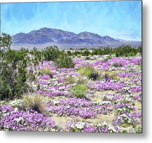 Mojave Metal Print featuring the painting Desert California, Nbr 2A by Will Barger