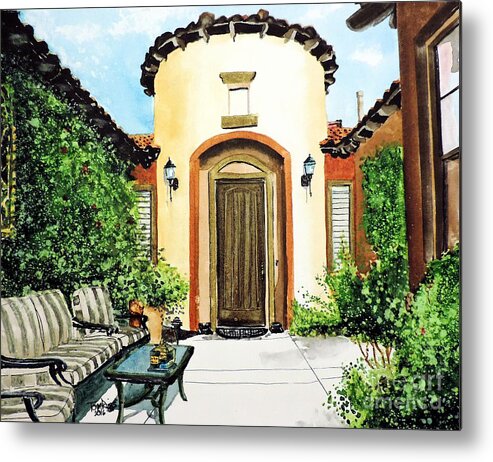 Indio California Metal Print featuring the painting Desert Getaway by Tom Riggs