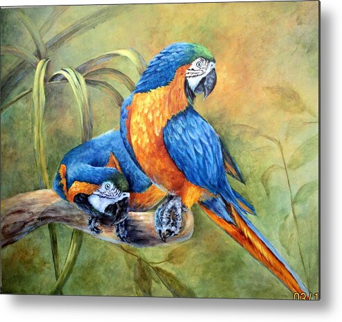 Bird Metal Print featuring the painting Did You See That by Mary McCullah