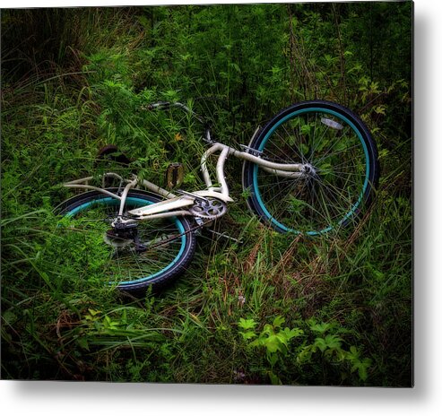Bicycle Metal Print featuring the photograph Discarded by Alan Raasch